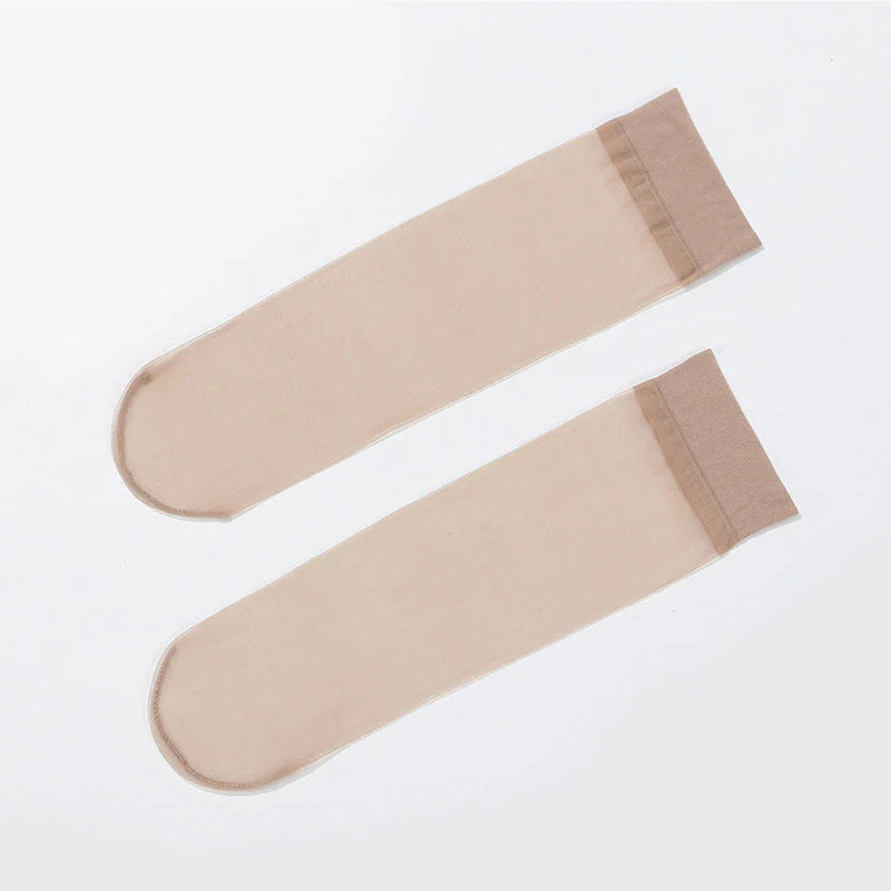 Women's Sheer Crystal Silk Socks