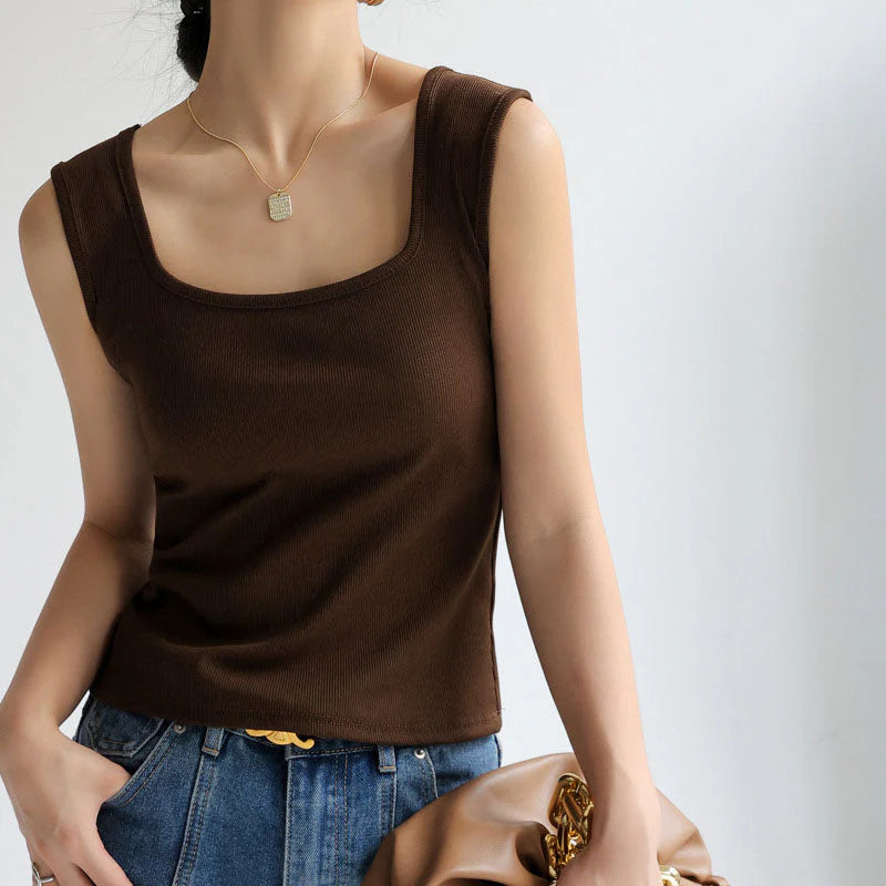 Square Collar Vest