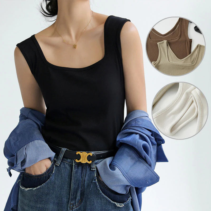 Square Collar Vest
