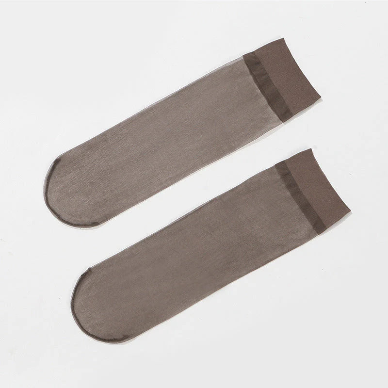 Women's Sheer Crystal Silk Socks