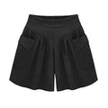 Loose Soft Cotton Wide Leg Pocket Shorts