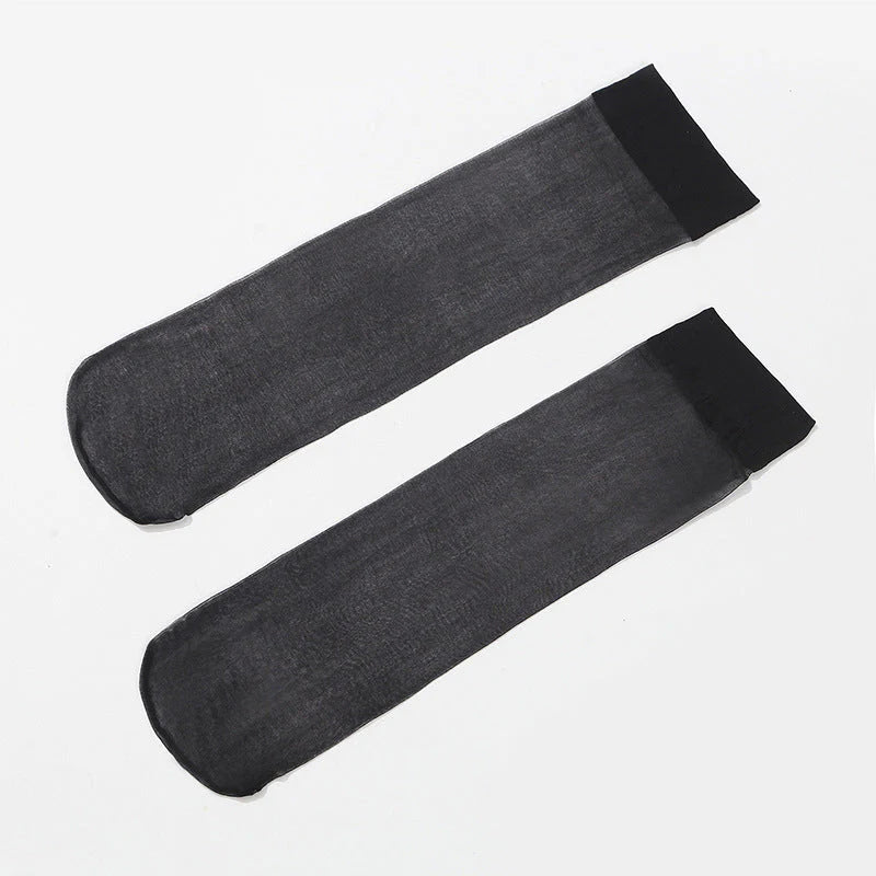 Women's Sheer Crystal Silk Socks